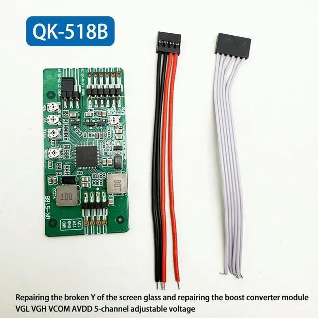 Main image of QK-518B Universal DC Board for LCD Repair Technical Transformation Logic Board VGL VGH VCOM AVDD 5 Adjustable Voltage Channels