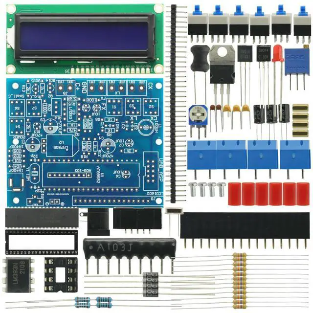 Alt view image 2 of 3 - DIY Kit LCD Digital Secohmmeter Frequency Capacitance Inductance Meter Cymometer CF Inductor Capacitor Tester Permittimeter