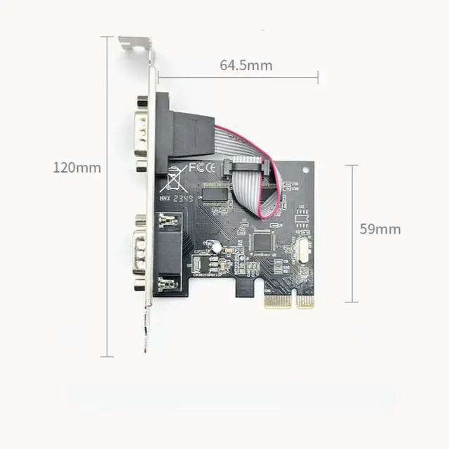Main image of Cie To Two Serial Ports RS232 Industrial Control Computer Expansion Card Computer Adapter PCI-E Serial Card