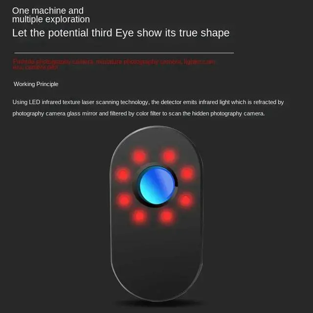 Alt view image 3 of 3 - Multi-Function Camera Lens Signal Detector Signal Detect Camera Full-range Anti Candid RF Device Finder