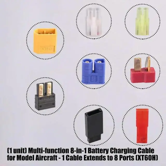 Alt view image 3 of 6 - PVC XT60H Charging Cable 8 Way Splitter Wire For LiBatteries Toy