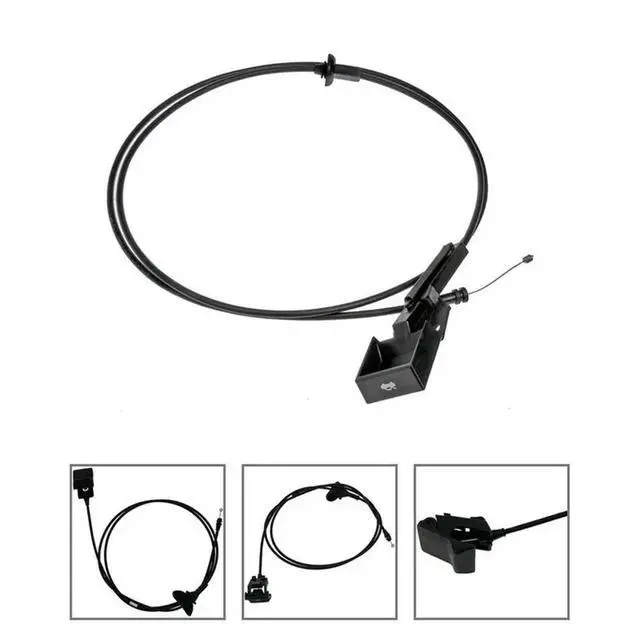 Alt view image 2 of 3 - For GMC C1500/2500 K1500 Car Hood Release Cable 912-183 15981137 With Handle