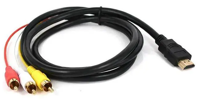 Main image of Hdmi-compatible To 3Rca Scart Two-In-One Adapter Cable 1.5M Hdmi-compatible Male S-Video To 3 Rca Av Audio Cable 3