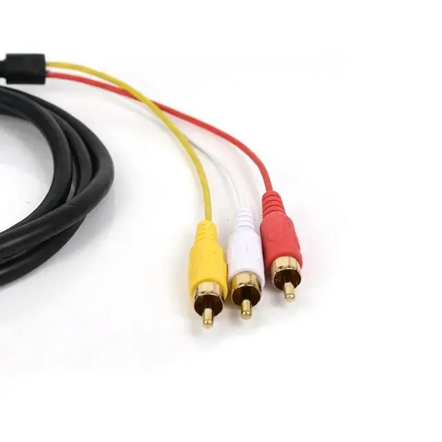Alt view image 2 of 6 - Hdmi-compatible To 3Rca Scart Two-In-One Adapter Cable 1.5M Hdmi-compatible Male S-Video To 3 Rca Av Audio Cable 3