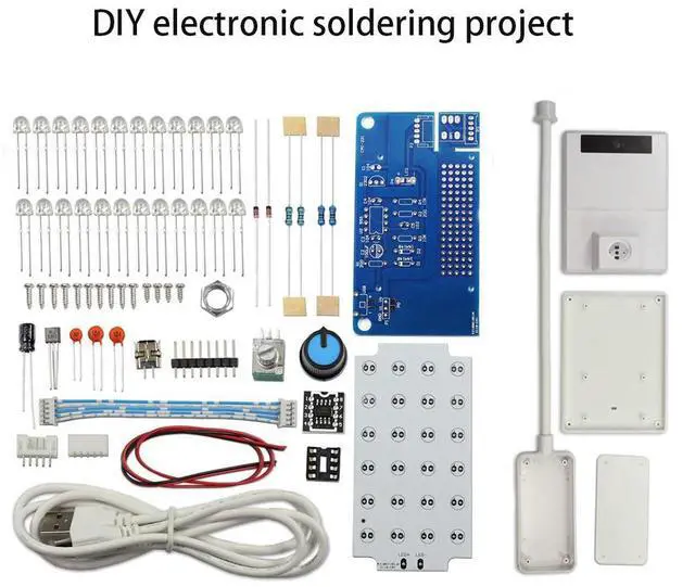 Alt view image 2 of 6 - diy electronic kit NE555 LED table Lamp dimmer light PWM circuit assemble Soldering practice(USB cable power supply