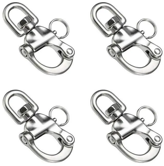 Main image of 4X Stainless Steel Swivel Shackle Quick Release Boat Anchor Chain Eye Shackle Swivel Snap Hook For Marine Architectural