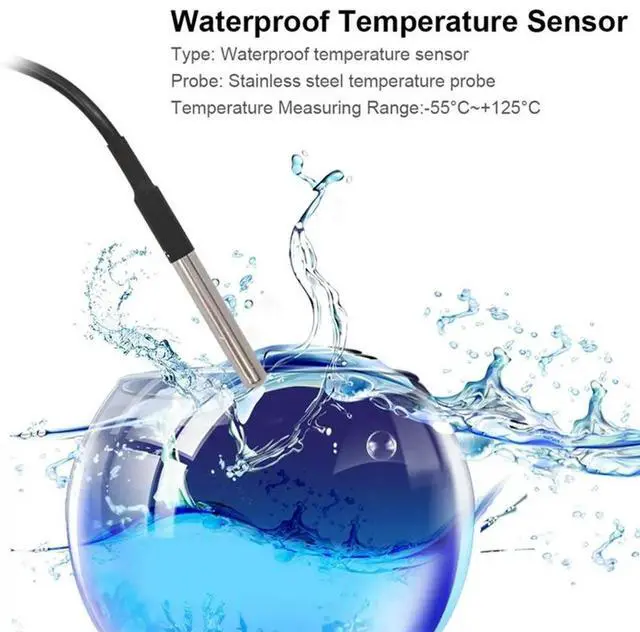 Alt view image 2 of 6 - Tuya Temperature Switch 10A AC DC 7-32V Power Monitor With Thermostat Probe For Fish Tank Warehouse Greenhous