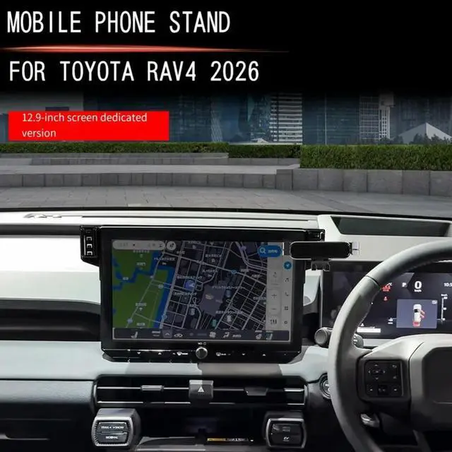 Alt view image 2 of 6 - Car Interior Accessories 12.9 Inch Phone Holder For Toyota RAV4 2026 Car Navigation Screen