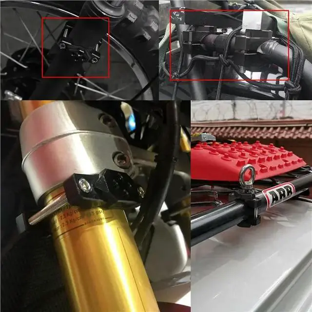 Alt view image 3 of 6 - 2X Aluminum Alloy 17-54Mm Motorcycle Headlight Bracket Bumper Mount Clamp Auxiliary Spotlight Fog Lamp Holder Accesories