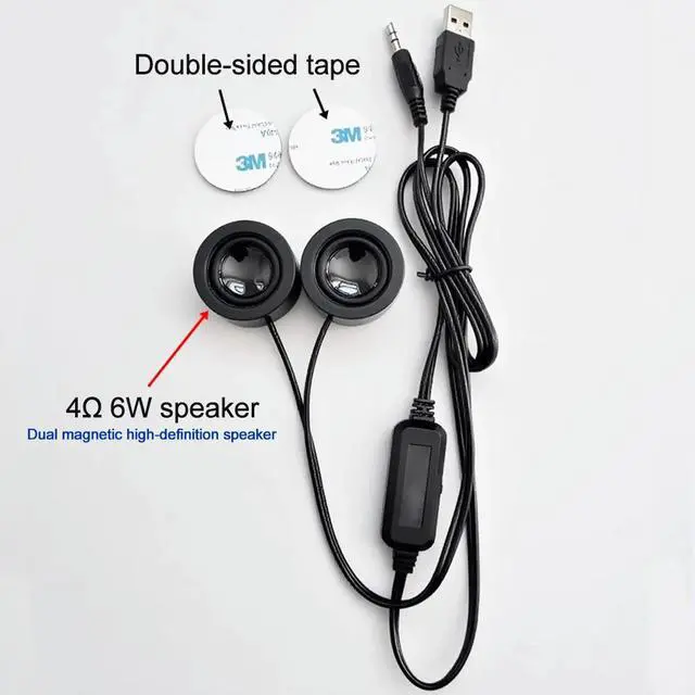 Alt view image 2 of 3 - 4Ohm 6W USB speaker for PC 3.5mm audio input mini Loudspeaker for advertising machine