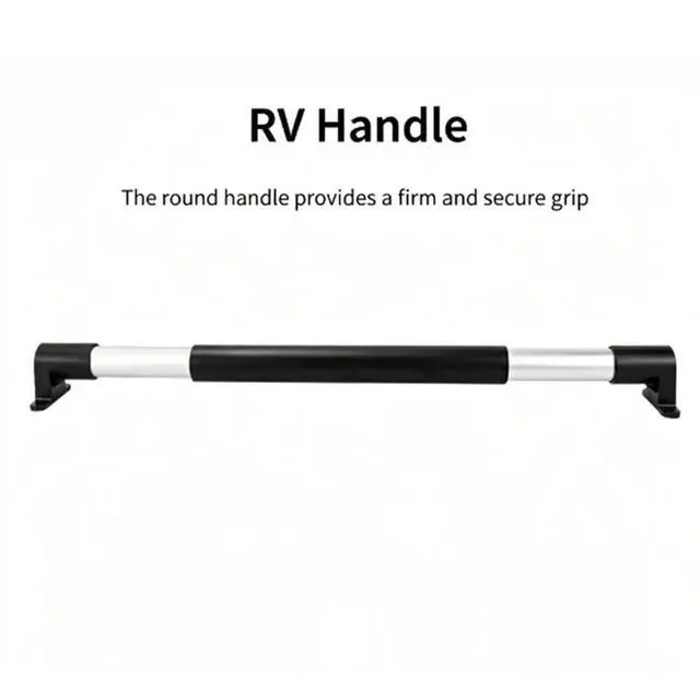 Alt view image 3 of 3 - For RV Screen Door Bar Handle Ergonomic Non-Slip Adjustable Telescopic Rod Grip