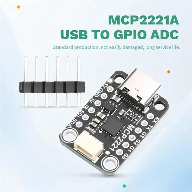 Alt view image 2 of 6 - ADC Analog to Digital Converter MCP2221A USB to GPIO ADC for I2C Interface Converter Module
