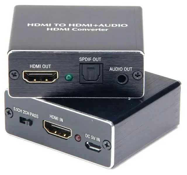 Alt view image 3 of 6 - 4K X 2K Video Audio Extractor HDMI-Compatible To 3.5MM Audio Converter SPDIF Optical TOSLINK Stereo Out Splitter Adapter