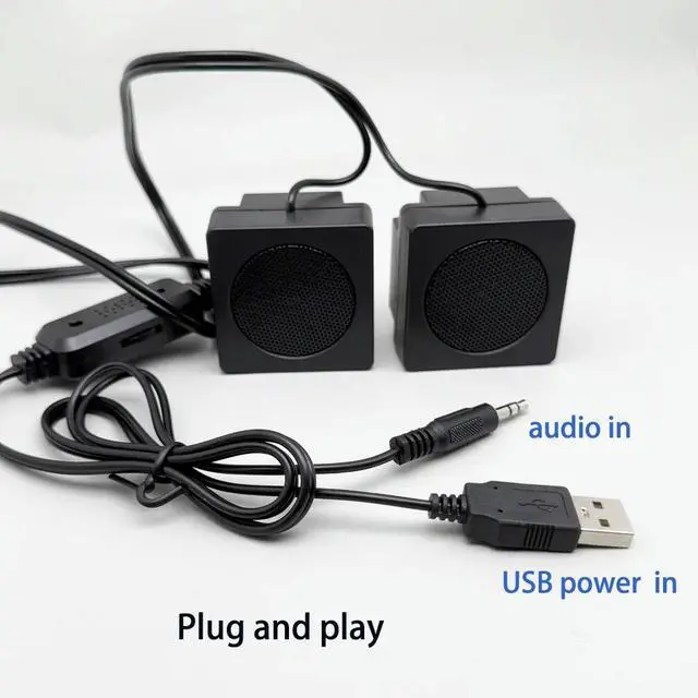Alt view image 3 of 6 - 4747 USB mini Paste type speaker for PC with iron mesh