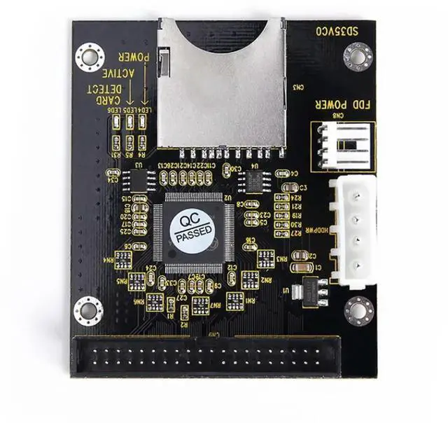 Main image of 5V SD Card module To IDE3.5 40 Pin Disk Drive Adapter Board Riser Card Capacity Supports Up To 128GB SDXD Card 1309 Chip ATA IDE