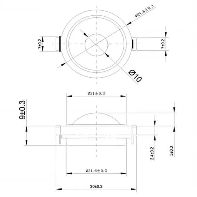 Alt view image 2 of 4 - 8Ohm 6W 25mm speaker 16 core for bluetooth tweeter speaker Transparent silk film on the top of the ball 1"
