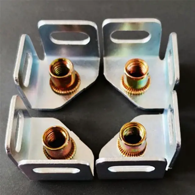 Alt view image 2 of 6 - Rack Casters Accessories Carbon Steel Base Fittings Base Wheels Casters Angle Iron Connecting Wheel Accessories M10