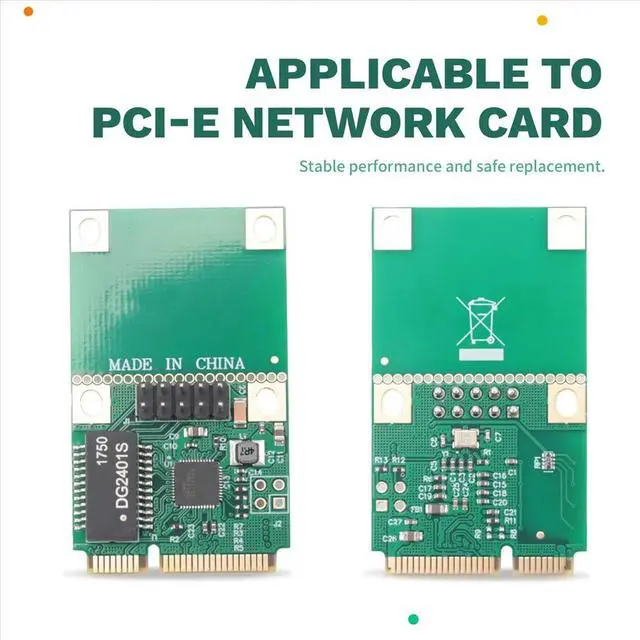 Alt view image 2 of 6 - MINI PCI-E to Gigabit Ethernet Server Network Card 1000Mbps Gigabit Ethernet RJ45 LAN Network Adapter Straight PIN