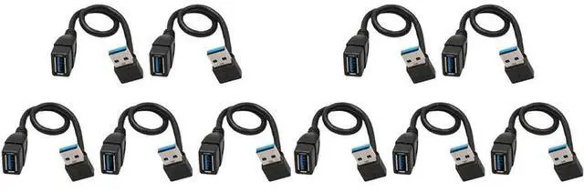 Main image of YM-10X USB 3.0 Right Angle 90Degree Extension Cable Male To Female Adapter Cord, 20Cm