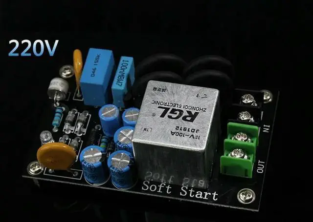 Alt view image 3 of 3 - 2000W Power Supply Soft Starting Board High Power For 1969 Amplifier Speaker DIY 100A Relay Thunder Protection 220V