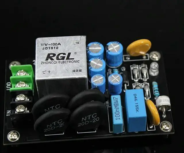 Alt view image 2 of 3 - 2000W Power Supply Soft Starting Board High Power For 1969 Amplifier Speaker DIY 100A Relay Thunder Protection 220V