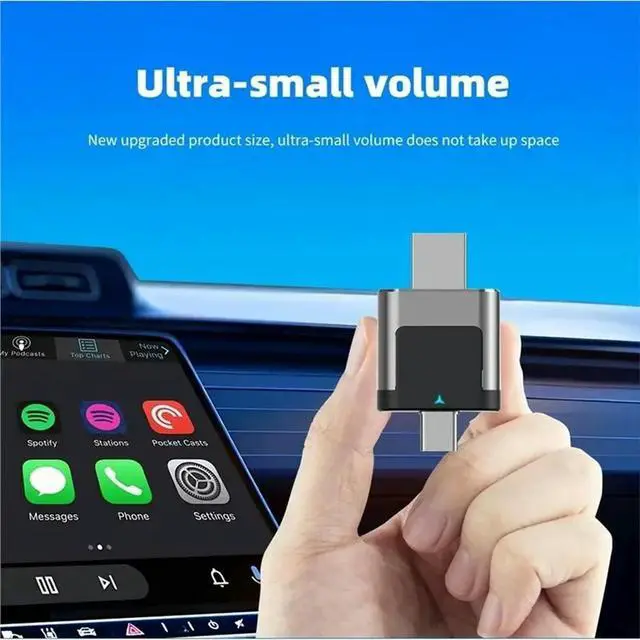 Alt view image 3 of 6 - Universal Dual Channel Car Machine Interconnection 2 Port USB Dongle Carplay Android Auto Adapter Mini Box