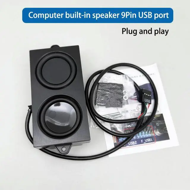 Main image of 9Pin USB speakers for PC 5W with sound card plug and play built-in speaker for computer