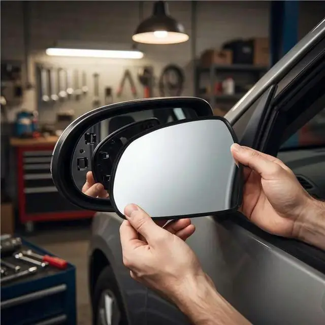Alt view image 3 of 6 - For Hyundai Elantra 2004-2010 Rearview Mirror Lens Replacement Side Mirror Glass Car Part