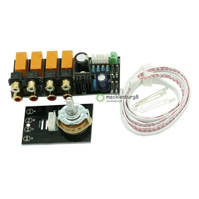 Alt view image 2 of 3 - Double-sided 4 Channel Stereo Audio Input Signal Selector Relay Board Signal Switching Amplifier Board RCA For Speakers DIY