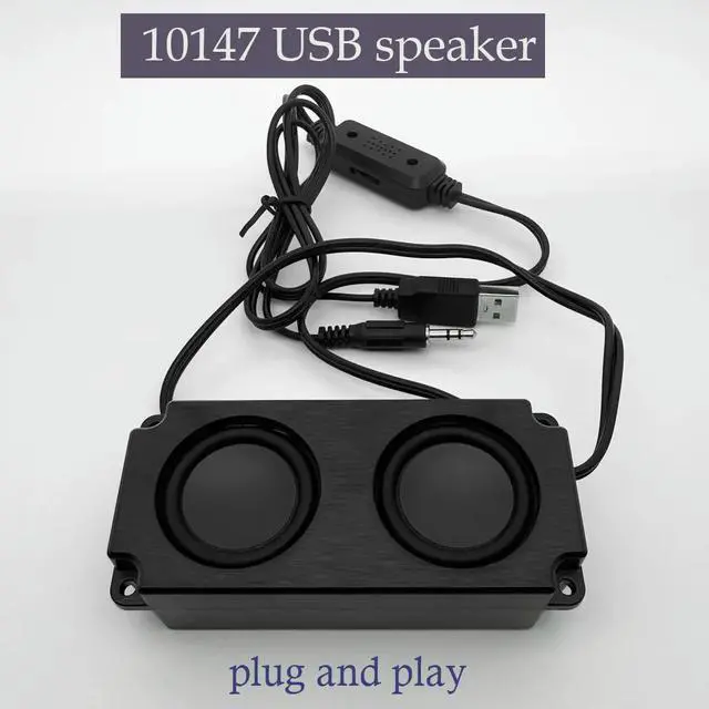Main image of 10147 USB speasker for PC 3.5mm audio in with sound card plug and play