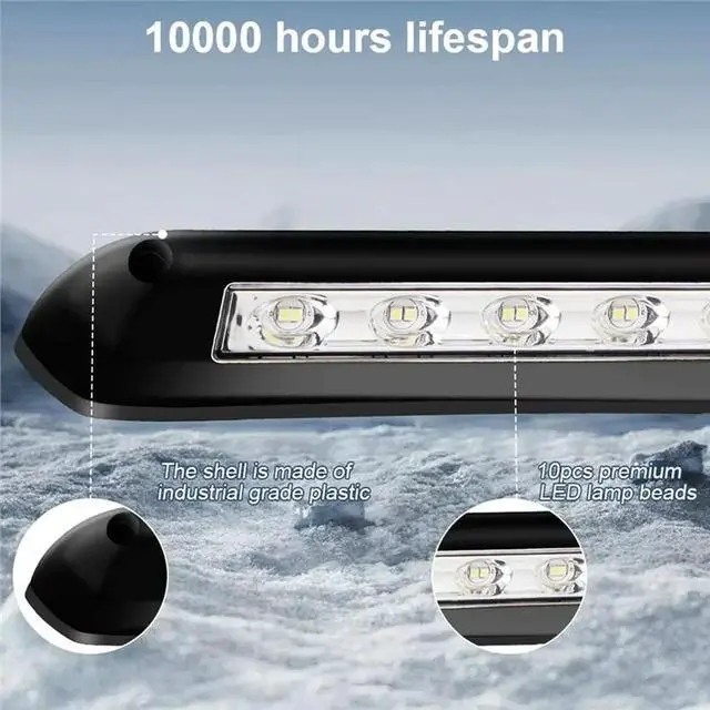 Alt view image 3 of 6 - RV For Caravan Van Trailer LED Awning Porch Light 12V/24V Waterproof Exterior Lamp White Light