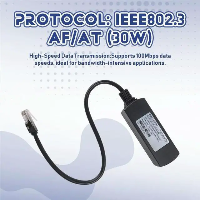 Alt view image 5 of 6 - 2.5G PoE 48V to 24V PoE Converter RJ45 Port Output 24V/1A 24W Max for Power Passive 24V Board Devices 100Mbps
