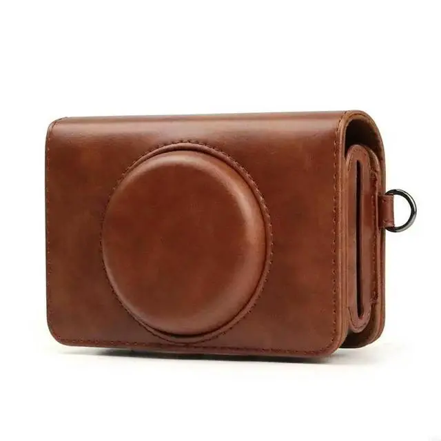 Alt view image 4 of 6 - 2025 Vintage PU Leather Camera for Case Protective Camera Bag with Strap Replacement for C210R Mini Shot 2 Camera