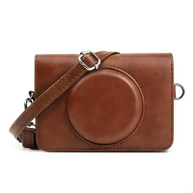 Alt view image 6 of 6 - 2025 Vintage PU Leather Camera for Case Protective Camera Bag with Strap Replacement for C210R Mini Shot 2 Camera