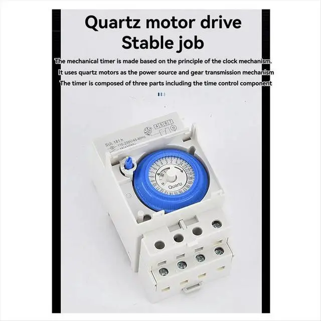 Alt view image 4 of 6 - SUL181h Din Rail Analog Mechanical Timer Switch 30 Minutes Programmable AC110V-230V 24 Hours Timer Switch