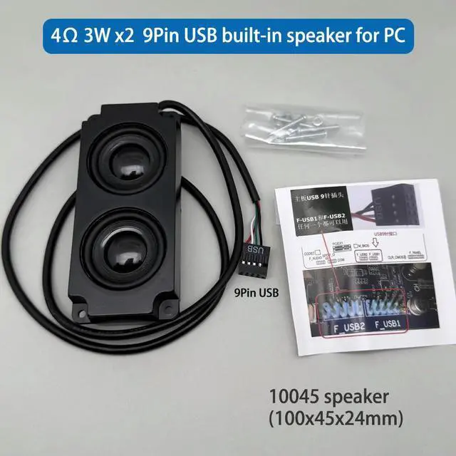 Main image of 9P USB speaker 3W x2 Dual Channel Speaker with Sound Card plug and play for Desktop computer