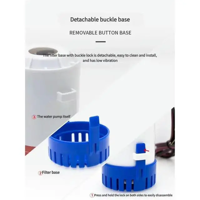 Alt view image 3 of 6 - Boat Water Pump 12V 1100GPH Small Electric Water Pump Suitable For Ships, Seaplanes, And Ships