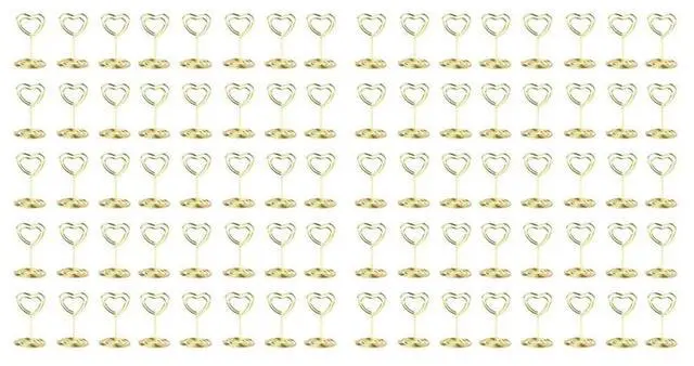 Main image of YM-80PCS Table Number Holders Place Card Holder Cards Stand Name Menu Clips, Table Sign Holders For Party Gold