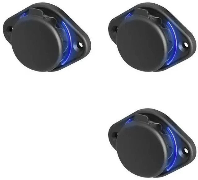 Main image of 3X 12V 24V Car Boats Motorbike USB Type C Poweradapter Outlet Panel For Car, Motorbike, Bus, Rvs, Boats, And 12/24V