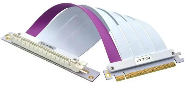 Main image of PCIE 4.0 X16 Riser Cable 20CM 30AWG PE Shielded Flexible High-Speed Video Graphics Card Extender Cord 90°