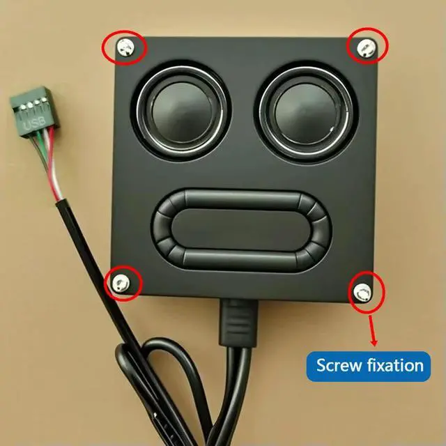 Alt view image 3 of 3 - 9Pin USB speakers for PC 3Wx2 dual channel with sound card woofer Built in computer speaker
