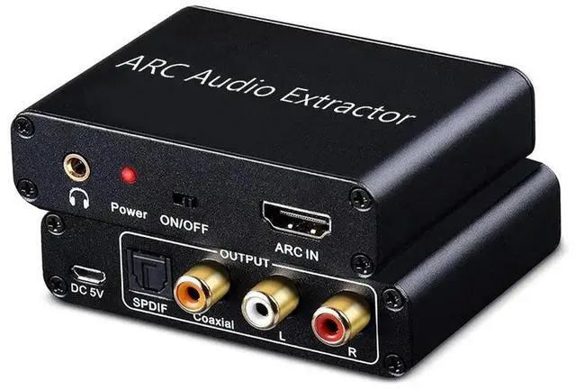 Main image of HDMI ARC Adapter, 192KHz HDMI ARC Audio Extractor with Optical SPDIF, Coaxial, 3.5mm L/R, RCA Stereo, HDMI ARC To RCA Optical Au