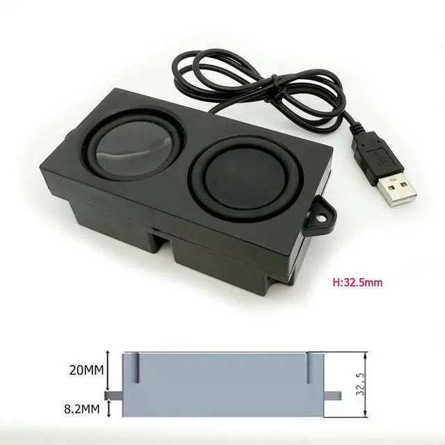 Alt view image 3 of 3 - 4Ohm 5W USB Speakers for Laptop with Sound Card Driver Plug and Play Woofer Speaker for Industrial PC