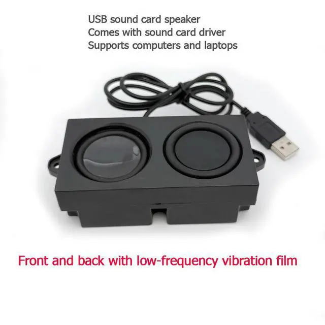 Alt view image 2 of 3 - 4Ohm 5W USB Speakers for Laptop with Sound Card Driver Plug and Play Woofer Speaker for Industrial PC