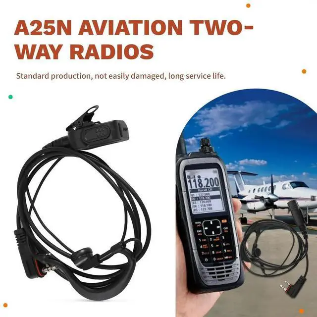 Main image of uyuy Walkie Talkie Earhook Headset for ICOM A24, A25CE, A25N Aviation Two-Way Radios Headphones Accessory