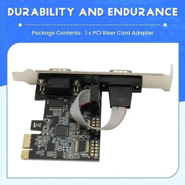 Main image of AX99100 Chipest RS232 Serial COM & DB25 Printer Parallel Port LPT to PCI Riser Card Adapter for Desktop PC