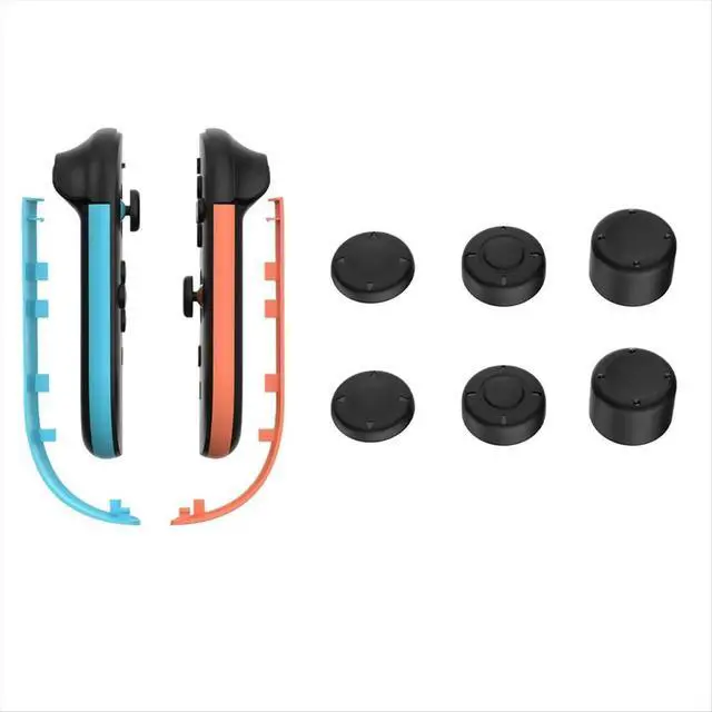 Alt view image 3 of 6 - Replacement D-Pad & ABXY Button Caps for Switch2 Decorative Strip for Switch 2 Controllers Red & Blue