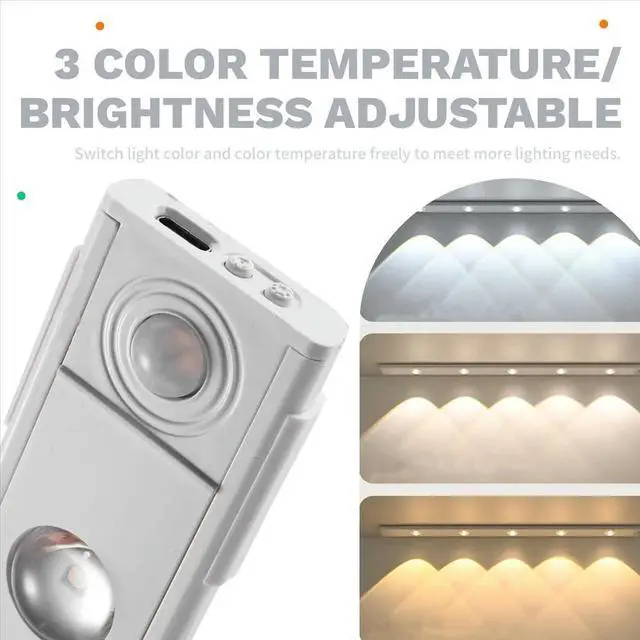 Main image of Cat Eye Cabinet Lights Human Body Induction Lamp 3 Colors Adjust Brightness LED Lights Decorate for Kitchen Room Aisle,E