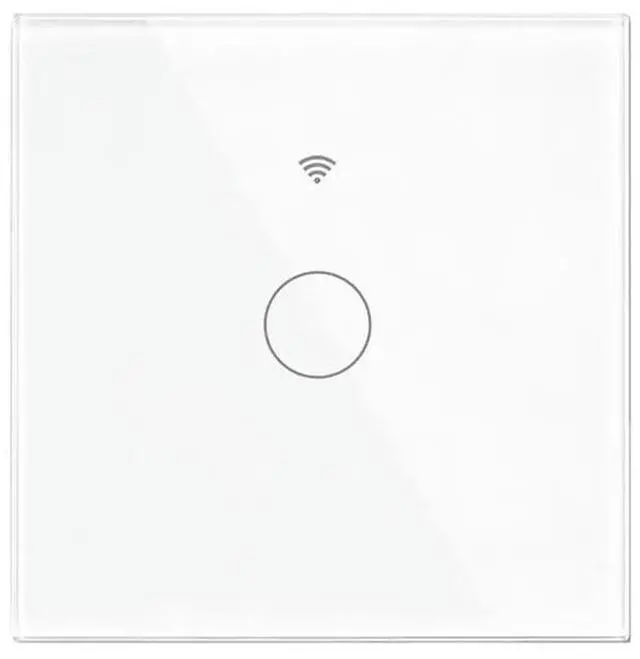 Main image of Tuya Matter Light Switch EU Standard 1-Way Glass Touch Panel APP Remote Control Voice Enabled White