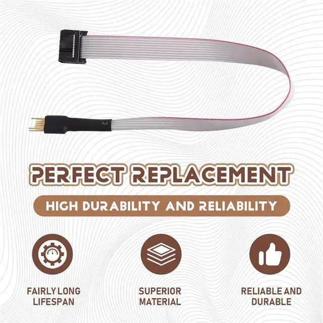 Alt view image 2 of 6 - For TC2050-IDC-NL 10-PIN NAILS PLUG CBL Programming Cable Replacement Part